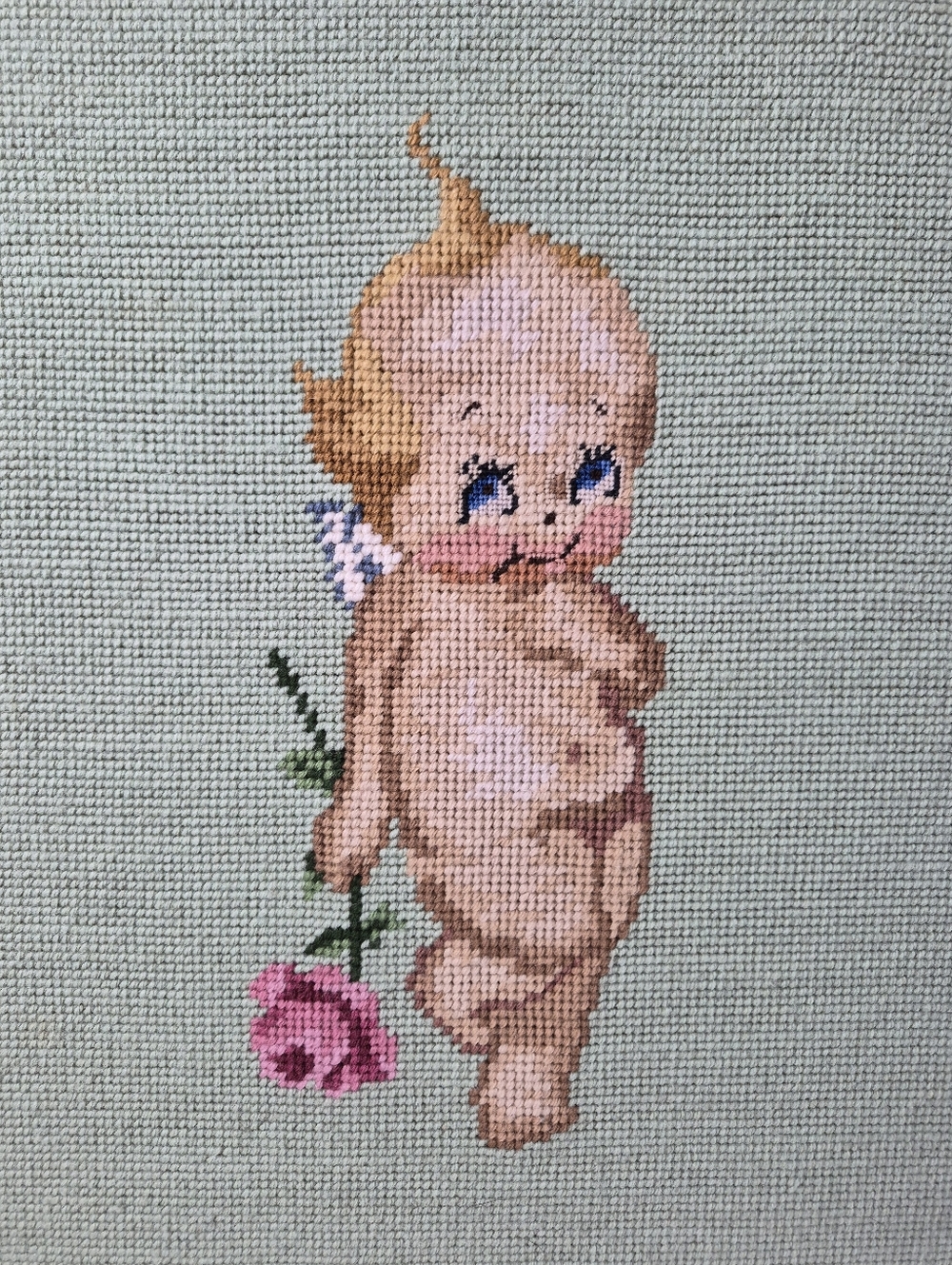 Vintage Kewpie Needlepoint - Picture 2 of 7